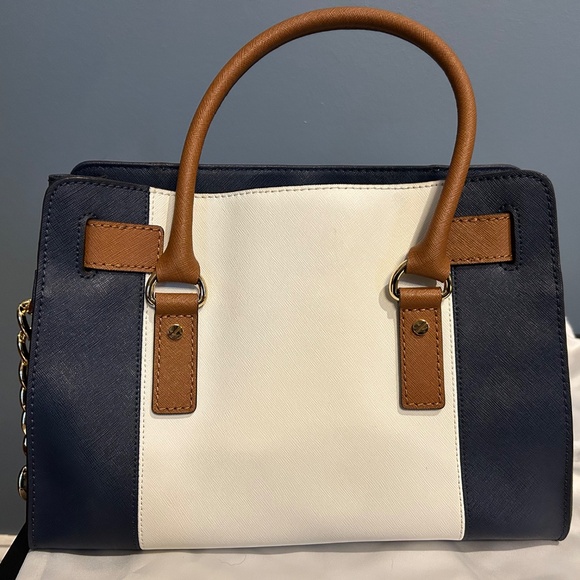 Michael Kors Hamilton Colorblock Leather Satchel - Picture 2 of 7